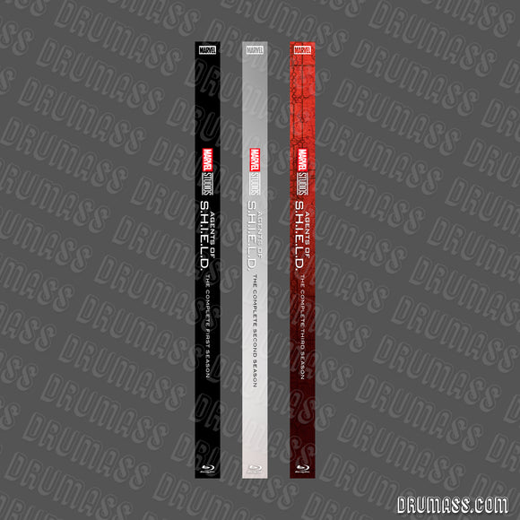 Agents of Shield Season 1,2,3 [Set of 3] - Spine Magnets for Steelbook